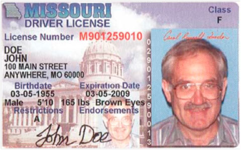 missouri drivers license has no issue date